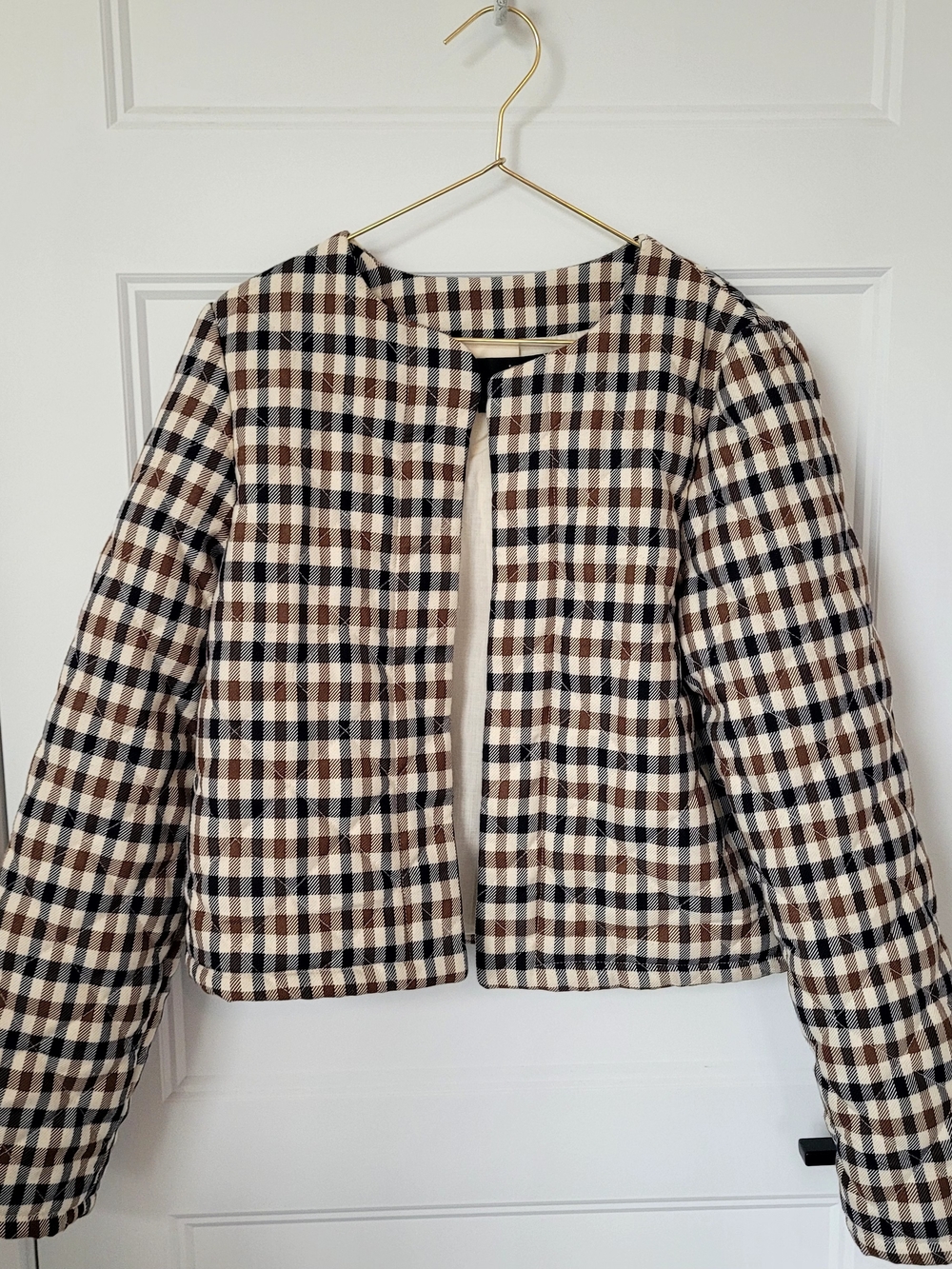 🔥 House of Harlow 1960 Quilted Gingham Jacket - Size M - Excellent Condition